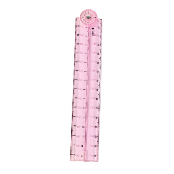 Clear Folding Ruler Straight Ruler Math Drawing Ruler Measuring Tool for Student Teacher Measuring length 0-30cm/0-12In