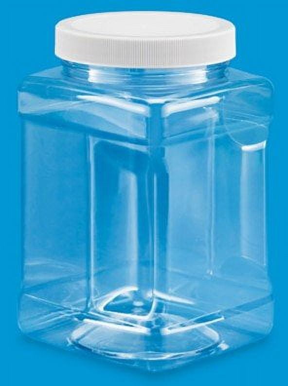 64 Oz Clear PET Clear Plastic Jars – 6 Pack
