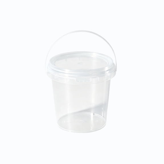 Clear Food Grade Plastic Storage Buckets With Sealed Lids Portable Handles For Fruit Snacks Dry Goods Pantry Kitchen Organization