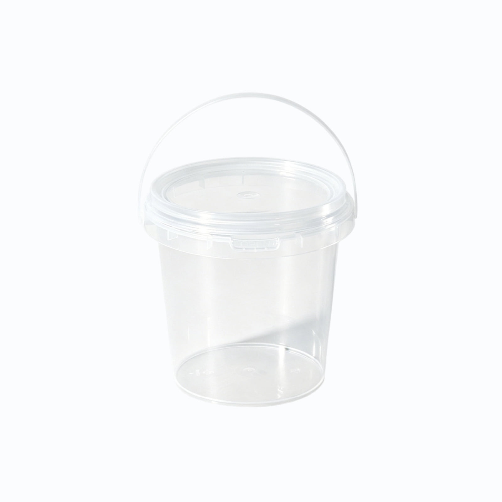 Grtading Bucket Clear Food Grade Plastic Storage Buckets with Sealed Lids, 4.9 x 3.7 x ...