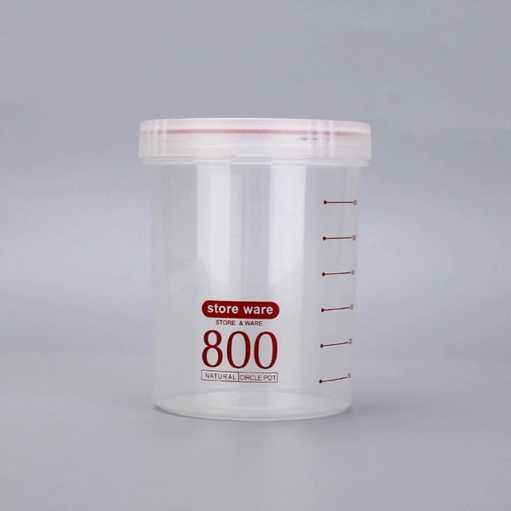 Clear Food Storage Can, Plastic Airtight Grain Container, Sealed Snack Dry Food Storage Jar for Pantry, Kitchen, Food Storage