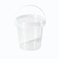 thumbnail image 1 of Clear Food Storage Container with Lid, Plastic Pantry Bucket with Handle 4.9 x 3.7 in for Snacks Fruit Dry Goods, Large, 1 of 6