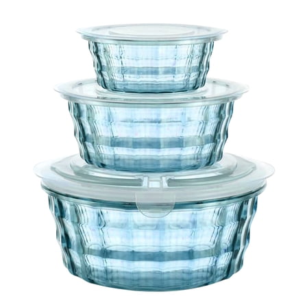 Clear Food Storage Containers with Tureen Bowl Airtight Seal for Cereal Oatmeal Fresh Produce Kitchen Organization
