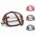 thumbnail image 1 of Clear Football Bag for Stadium Events, PVC Crossbody Purse with Shoulder Strap, Game Day Bag for Concerts Sports Games, Red, 1 of 7