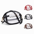 thumbnail image 1 of Clear Football Bag for Stadium Events, PVC Crossbody Purse with Shoulder Strap, Game Day Bag for Concerts Sports Games, Red, 1 of 7