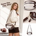 thumbnail image 1 of Clear Football Purse, Football Shaped Clear Stadium Bag,Clear Bag For Stadium Events And Concerts, 1 of 4
