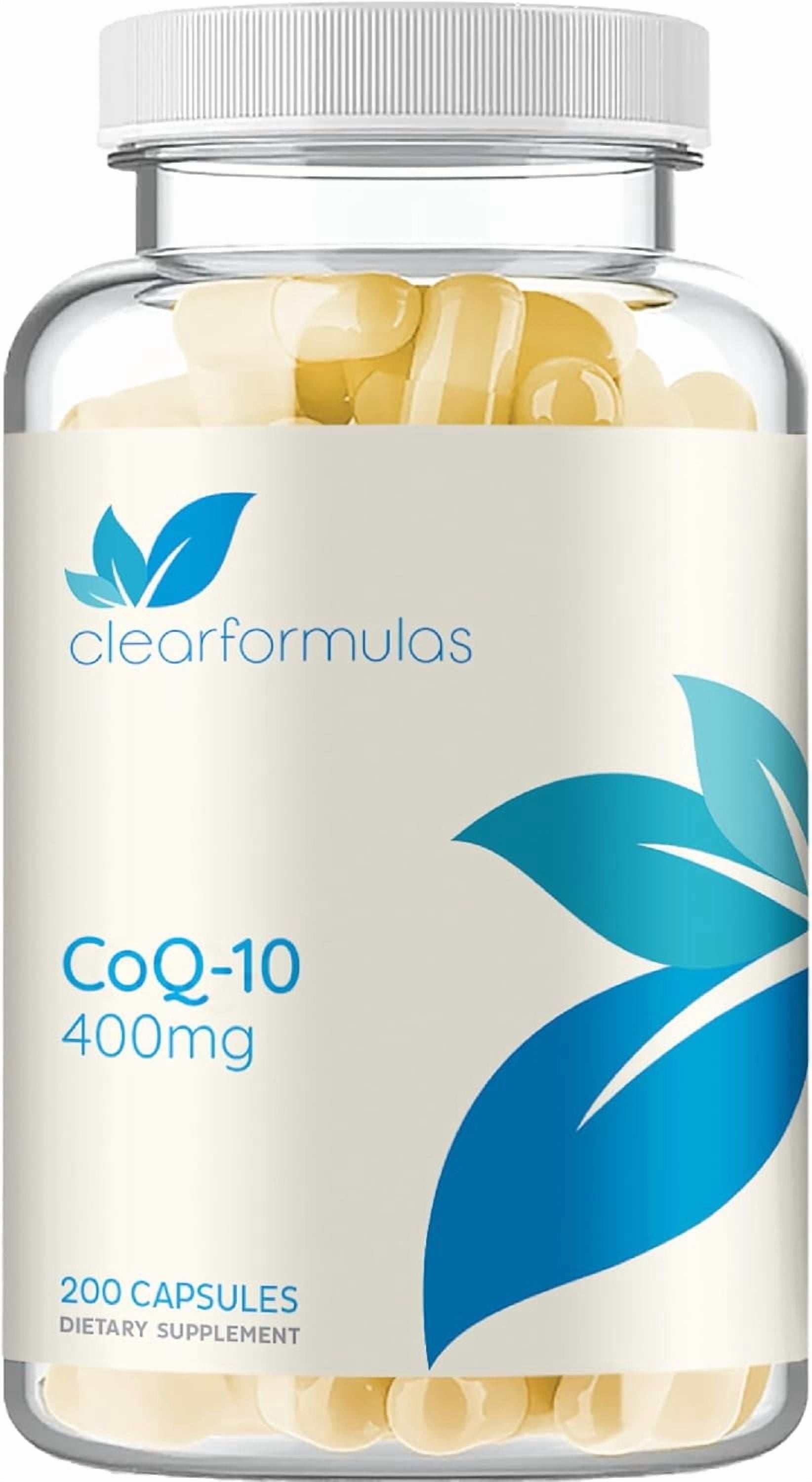 Clear Formulas CoQ10 400mg Supports Heart Health - 200 Capsules