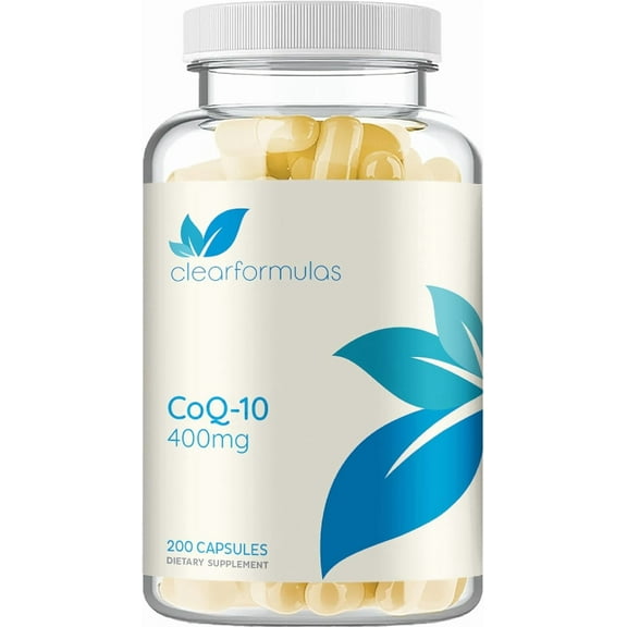Clear Formulas CoQ10 400mg Supports Heart Health - 200 Capsules