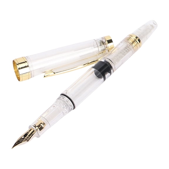 Clear Fountain Pen for Students Writing Pen 0.38/0.5mm Signature Pen