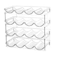 thumbnail image 1 of Clear Four Tier Stackable Wine Bottle Storage Rack, Detachable Drink Organizer for Kitchen Fridge and Home Bar Counter, Space Efficient Solution for Organizing Beverages and Bottles, 1 of 7