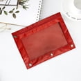 thumbnail image 1 of Clear Front Binder Pouch, Large Capacity Zipper Pencil Case for 3-Ring Binders - Sch-ool Supply Organizer (10x7 Inches), 1 of 6
