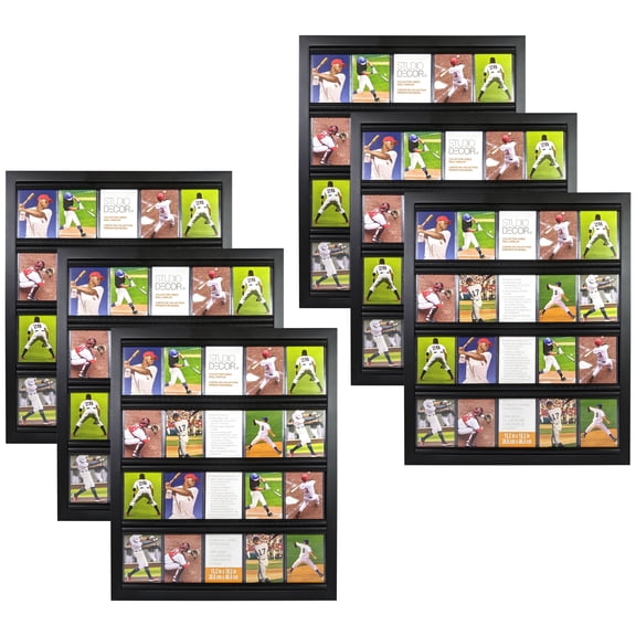 Studio Decor Clear Front Loading Mini Figure Shadow Box with Shelves - Wall-Mount Display Case with Magnetic Closure for Figurines, Cars & Collectibles, 6 Pack