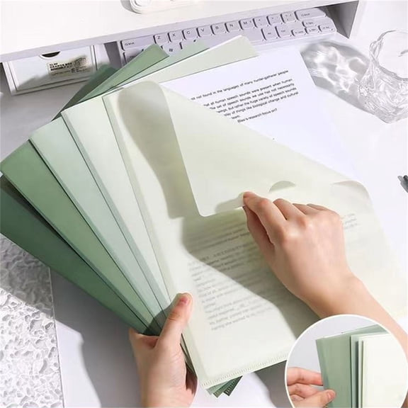 Clear Front Report Folder with Rotating Swing Clip, A4 Size, 30-Sheet Capacity, Transparent PP Cover for Document Presentation (Gradient Blue)