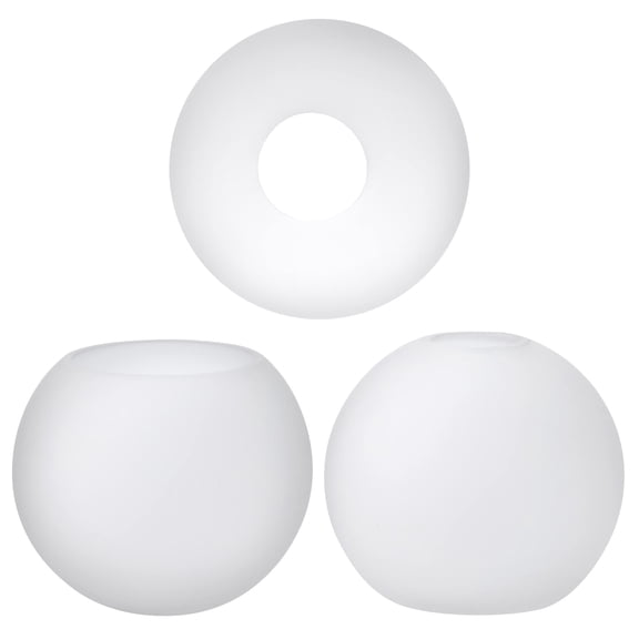 Clear Frosted Glass Globe Lamp Shade Replacement 3 Pack 5.9 Inch Diameter 1-5/8 Inch Fitter