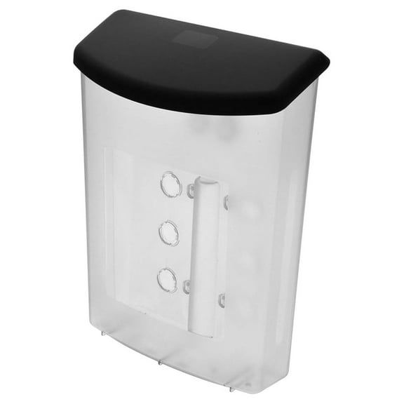 Clear Frosted Outdoor Brochure Holder for 8.5x11 Literature with Black Lid