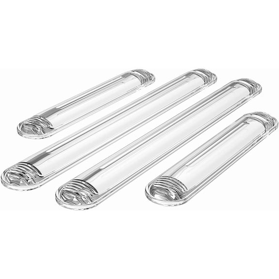 Clear Furniture Bumpers, Silicone Rubber Wall Protector from Chair Back, Adhesive Shower Door Bumpers for Cabinet Car Drawer Toilet Lid (2long2short,4)