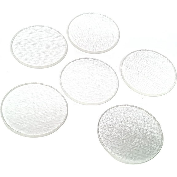 Clear Fusible Glass Circles Blanks - COE 90 Bullseye Glass - 2" Diameter (50)