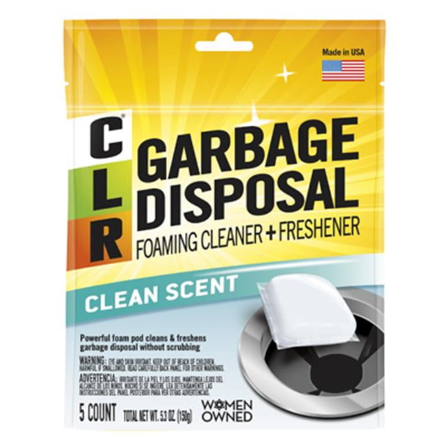 Clear Garbage Disposal Foaming Cleaner & Freshener Pods, Pack of 5