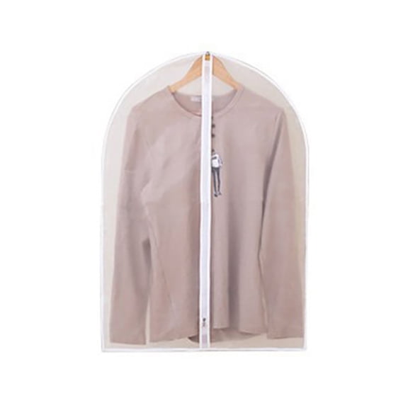 Clear Garment Bags PEVA Dust-Proof Clothes Covers with Full Zipper for Closet Storage