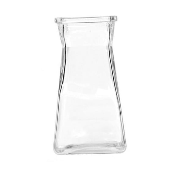 Clear Gathered Square Vase