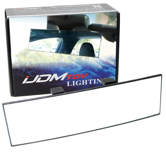 Clear Glass 240mm 9-1/2 Inch Wide Angle View Anti-Glare Curve Convex Clip On Rear View Mirror For Tesla S X 3 Y