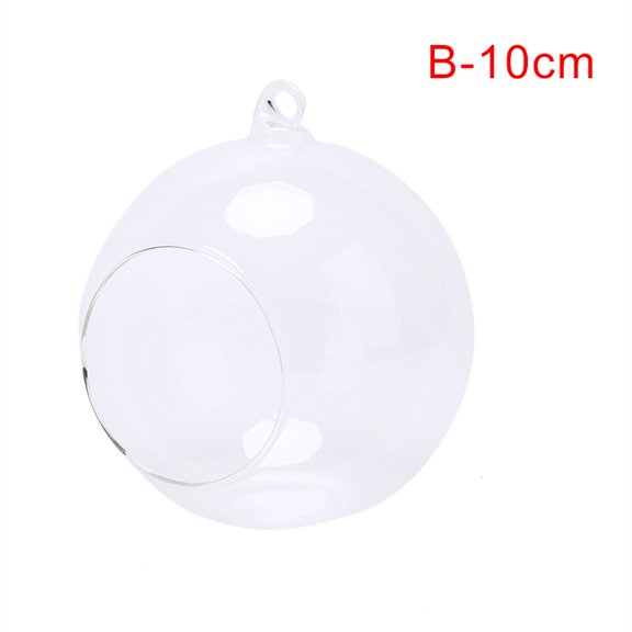 Clear Glass Ball Vase Landscape Terrarium Succulent Hanging Flowerpot Container