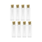 Clear Glass Bottle with Cork Stopper 15ml Glass Jars idea for Wedding Small Wishing Bottles Wholesale 6pcs