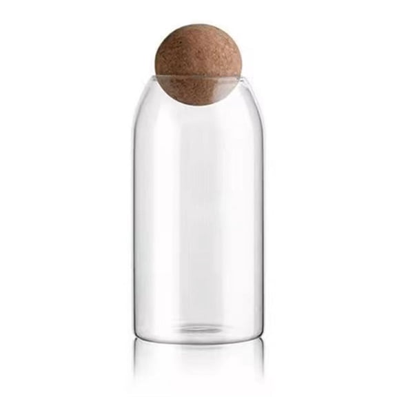 Round Glass Bottles for Kitchen Storage