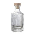 Clear Glass Bottles with Cork Stopper Airtight Lid, Heavy Base Glass