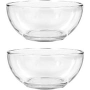 Clear Glass Bowls, 6 in. for Kitchen Prep, Dessert, Dips, Soups, Salads, Cereal, and Candy Dishes or Nut Bowls (2),16.9 fluid ounce