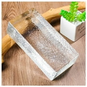 Clear Glass Bricks,Rectangular Solid Double-Sided Crystal Bricks, light transmission allowing privacy, Home Decoration for Office Decorative Partition Wall