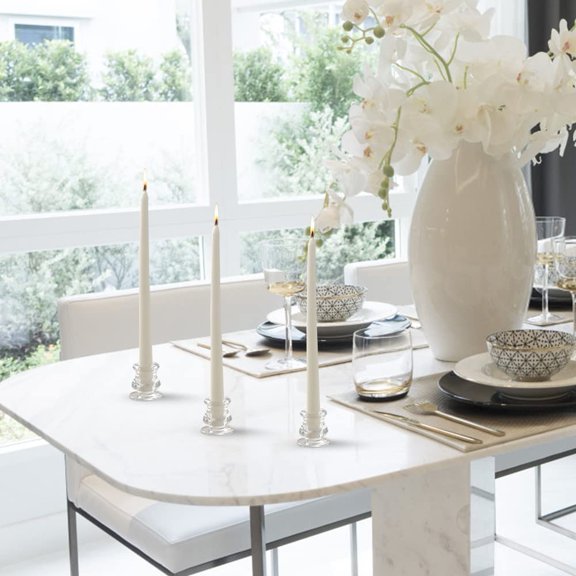 Clear Glass Candlestick Holders 24PCS, 2.1" H Taper Candle Holders Bulk for Pillar Candles, Taper Candles, Glass Candle Holders for Wedding, Party&Festival$$