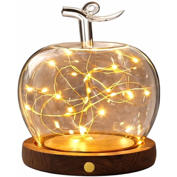 Clear Glass Cloche with Wooden Base for Display, Tabletop Bell Jar Dome for Home Decor