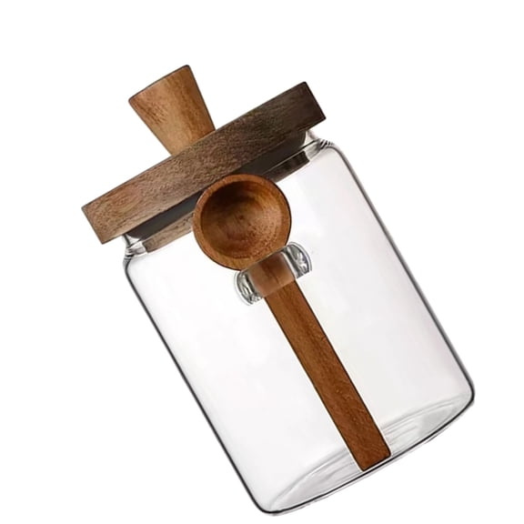 Clear Glass Coffee Canister Airtights Storage Jar For Kitchen Organization