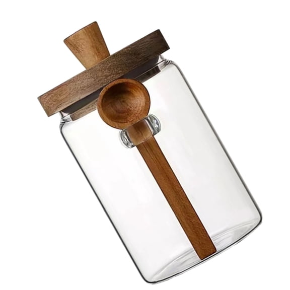 Clear Glass Coffee Canister Airtights Storage Jar For Kitchen Organization