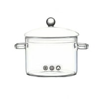 Clear Glass Cooking Pot With Lid Stovetop Heat For Soup Stew Pasta Boiling Kitchen Cookware
