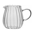 thumbnail image 1 of Clear Glass Cup Elegant Wave Shaped Mini Pitcher Glass Jug Easy Pour Spout for Milk Water Tea Juice, 1 of 6