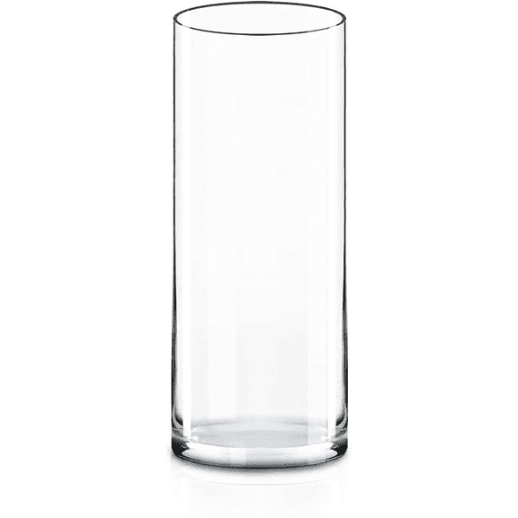 Clear Glass Cylinder Vase (H:12" D:4") | Multiple Size Choices Glass Flower Vase