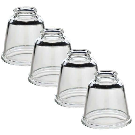 Clear Glass Dome Ceiling Fan Light Covers 4-Pack Replacement Lamp Shades