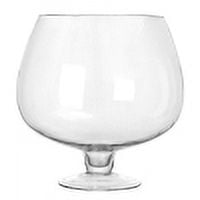 Clear Glass Fish Bowl Vase for Home Office Desktop Decoration Small Transparent Fish Tank Desktop Goblet Shaped Aquarium