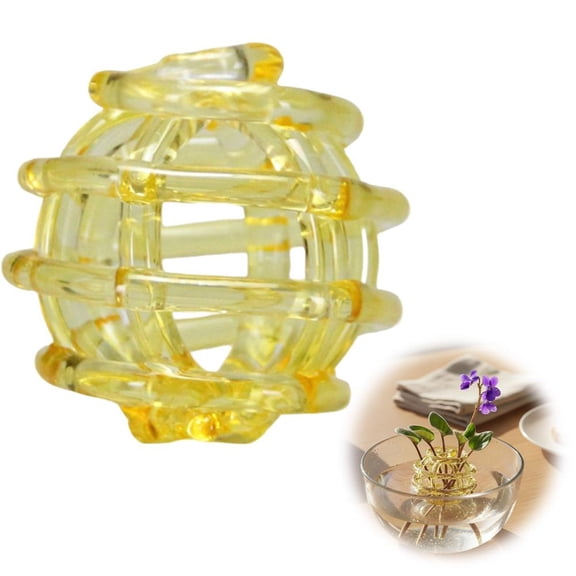 Clear Glass Flower Frog for Vases, 2.4 Inch Hand Blown Irregular Twisted Floral Holder,Vase Insert,Modern Aesthetic Flower Arrangement Holder Art for Home Office Table Decor1