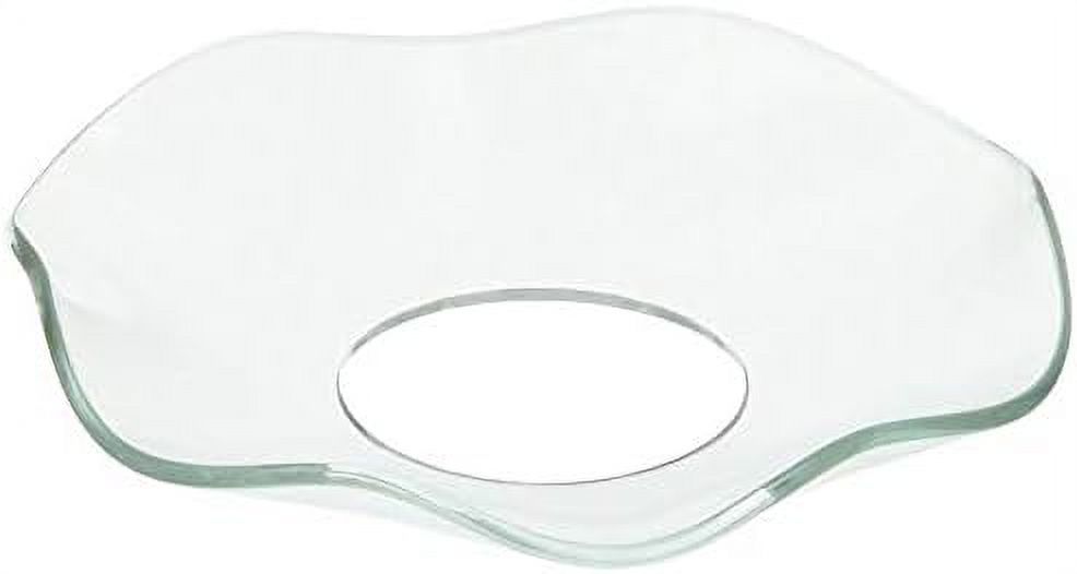 Clear Glass Fluted Bobeche Candle Ring Candle Wax Catcher