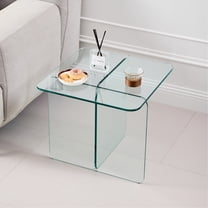 Clear Glass Game Table / Used in Home and Business / Has Rounded Corners