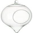 thumbnail image 1 of Clear Glass Hanging Terrarium Globe for Air Plants, Succulents, or Candles Elegant Home & Garden Decor, 4 Inches, 1 of 4