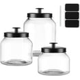 Clear Glass Kitchen Canister Set, Cookie Jar, Food Storage Container