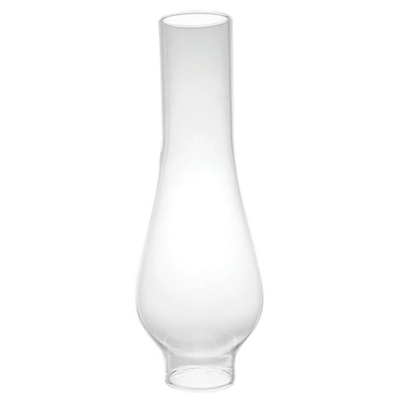 Clear Glass Lamp Chimney, Replacement Hurricane Globe Handblown 1-7/8 Inch Diameter Fitter x 10 Inches High for Oil or Kerosene Lanterns