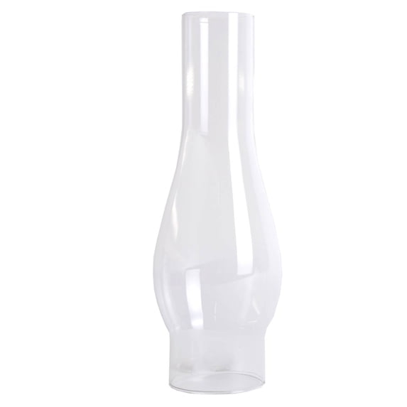 Clear Glass Lamp Chimney, Replacement Hurricane Globe Measures 2 5/8 Inch Diameter Base x 10 Inches High for Oil or Kerosene Lanterns