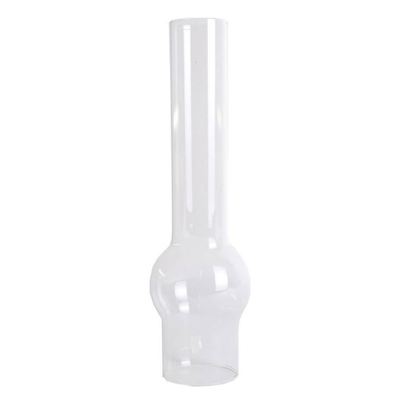 Clear Glass Lamp Chimney, Replacement Hurricane Globe Measures 2 5/8 Inch Diameter Base x 12 Inches High for Oil or Kerosene Lanterns, Matador