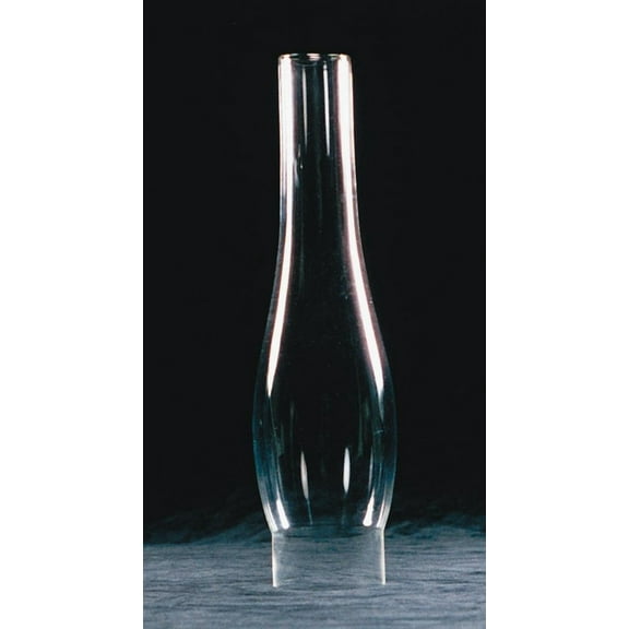 Clear Glass Lamp Chimney, Replacement Hurricane Globe Measures 2 5/8 Inch Diameter Base x 12 Inches High for Oil or Kerosene Lanterns