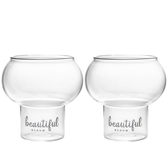 NIAIZEK 2-Pack Clear Glass Yogurt Mousse Cups, Transparent Dessert and Beverage Holders, Simple Design for Home, Party, Daily Use